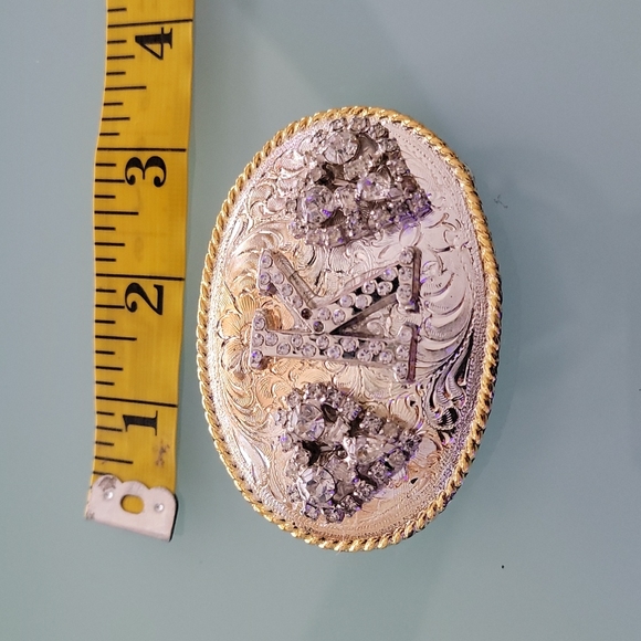 Little creek ranch. Silvertone initial buckle "K". - Picture 7 of 9